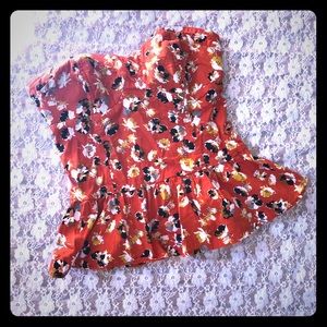 💐2 for $12!💐Strapless floral top